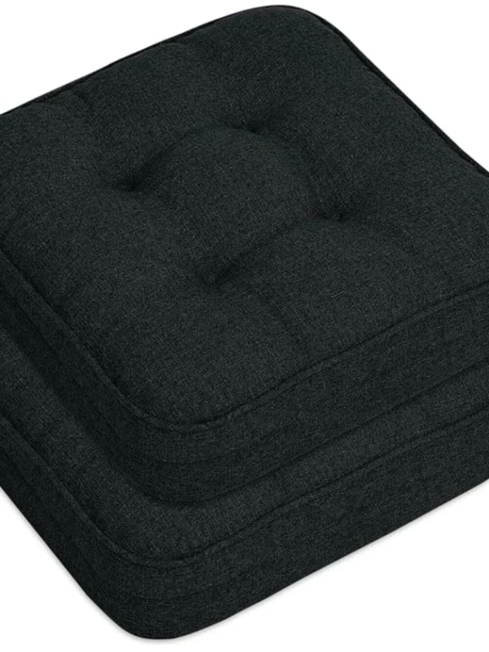 GOFORIT Black Chair Cushions Set of 2, Shredded Memory Foam, 16 x 16 -- black